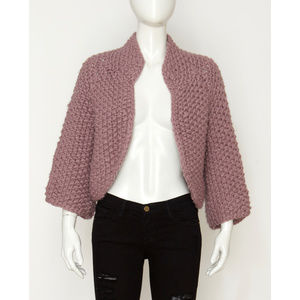 Handmade 100% Wool Gorgeous Knit Cardigan